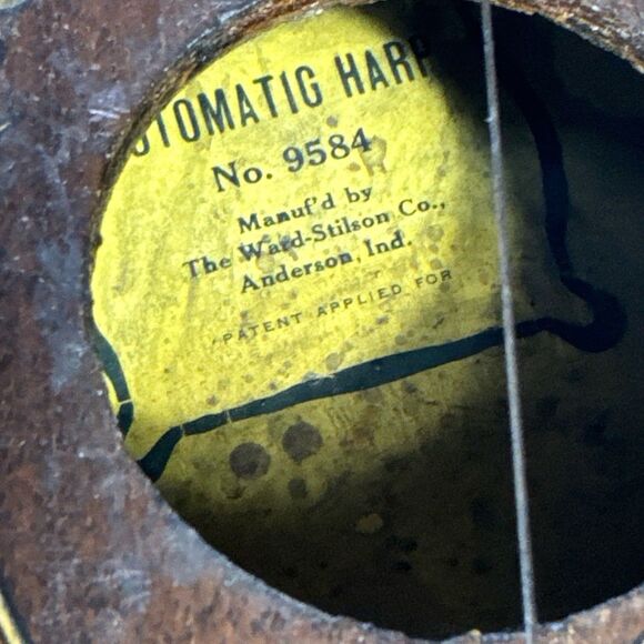 Antique 1930’s Ward Stilson Mahogany 9584 Automatic Harp Music Box Working - Picture 5 of 17